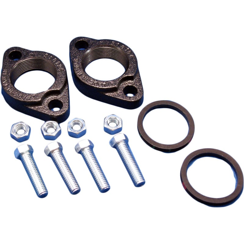 Grundfos 519604 Cast Iron Flange Set for UP Series Circulator Pumps-1-1/2 NPT, Black